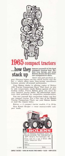1965 bolens compact tractors - 1965,