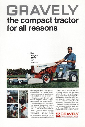 1969 gravely tractors - gravely, tractors: