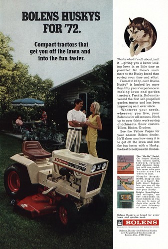 1972 bolens huskys compact - bolens,