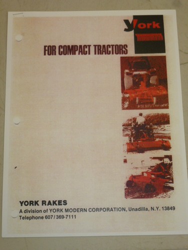 Vintage york rake spec - vintage,